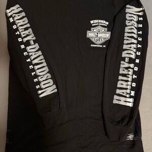 Harley-Davidson Black and White Graphic Tee